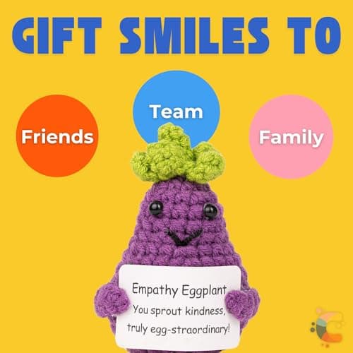 Cheerpal Veggies — Crochet Veggie Pack w/Stand (9 pc) Handmade Crochet Figurines Decor - Desk, Office, Coworker, Friend | Gifts for Women, Teen Girls, Mom, Girlfriend