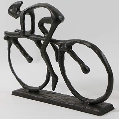 Cast Iron Art Sculpture Home Decoration Statue for The Bicycle Enthusiast Metal Figurine Art Home Décor for Runner Sportsman Cyclist Bicycle Enthusiast (4# Cyclist) B07QDYFNB8