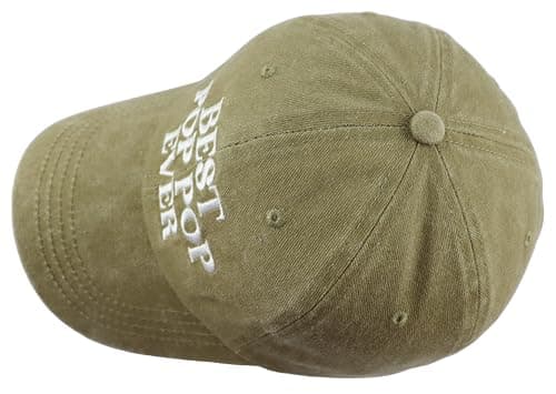 Best Pop Pop Ever Hats for Men Grandpa, Funny Adjustable Cotton Embroidered Dad Baseball Cap B0DPSPL9H4
