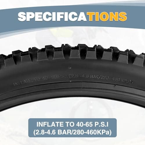 WEEROCK MTB Bike Tire Two Pack 26/27.5/29 Inch Tire Folding Bead Replacement Tyre, 2.3 Inch Wide Mountain Bicycle Tires with Inner Tubes, Black/Brown Wall Side