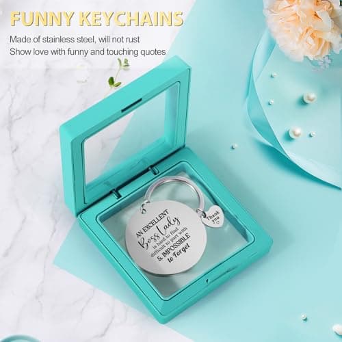 Boss Lady Gifts for Women, Bosses Day Gifts for Women, Best Boss Christmas Gift with Canvas Tote Bag, Funny Cool Box for Bosses Female, Office Leader Appreciation Gift for Birthday Boss's Day