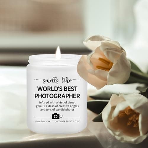 Photographer Gifts - Photography Gifts for Women, Wedding Photographer Candle - Lavender Scented Candles