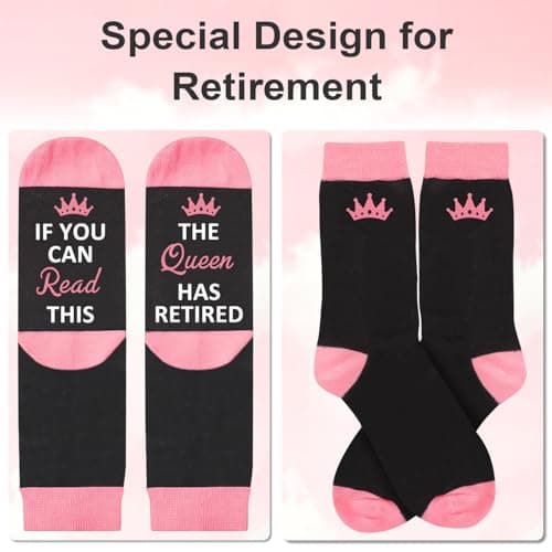 Juesly Retirement Gifts for Women, Funny Socks Retirement Gifts for Woman Box Ready for Present B0F128HDDQ
