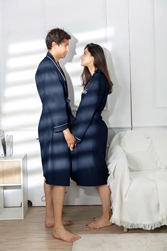 AW BRIDAL Mr and Mrs Waffle Knit Robe Set for Wedding Engagement Gifts, Anniversary Matching Robes for Couples, Women and Men