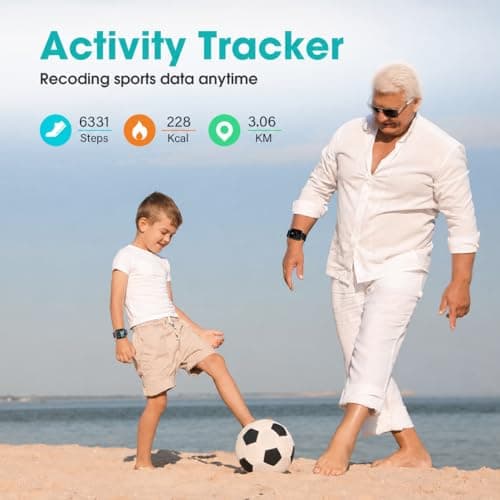 Fitness Tracker, Fitness Watch with Blood Oxygen, Heart Rate Monitor, Steps Calories Counter, Sleep Monitor, Pedometer IP68 Waterproof, Smart Watch for Android iPhones