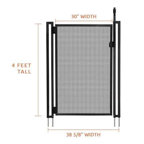 Pool Fence DIY by Life Saver Self-Closing Gate Kit, Black (Pack of 1)
