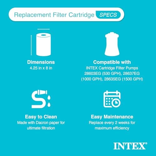 (Pack of 6) Intex 29000E/59900E Easy Set Pool Replacement Type A or C Filter Cartridge