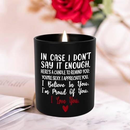 TEEZWONDER Anniversary Wedding Gifts for Women Men - Long Lasting Vanilla Lavender Candle 10 Oz - Birthday Romantic Gifts for Him Her, Girlfriend Boyfriend Birthday Gift Ideas, Gift for Husband Wife