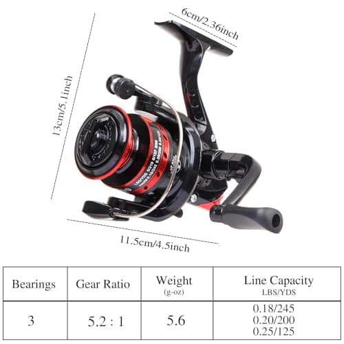 I00000 Fishing Rod and Reel Combos with Fiberglass Telescopic Fishing Pole - Spinning Reel Fishing Carrier Bag, Freshwater and Saltwater Fishing Rod Kit,Travel Fishing Kit for Bass Trout