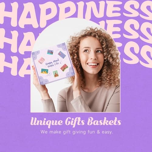 Gift Baskets for Women, 9pcs Unique Happy Birthday Gifts for Women, Best Mothers Day Christmas Gifts Get Well Soon Basket Appreciation Ideas Box w/Tumbler Her Mom Sister Friend Friendship Teacher