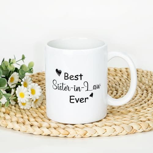 Sister-in-Law Gifts Perfect Presents for Birthday, Christmas, Wedding & Any Special Occasion,Gifts with Mug,Candle,Keychain,Ceramic Ornament