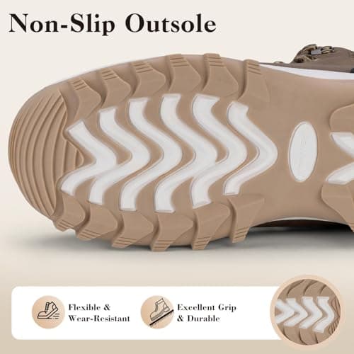 Mishansha Winter Boots for Women Water-Resistant Warm Snow Boots with Fur Lining Non Slip Sole for Outdoor Cold Weather Hiking Walking Trekking