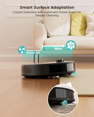 Lefant LiDAR Robot Vacuum and Mop, 450ml Visible Dustbin, Upgraded 190° PSD Obstacle Avoidance, Customized Cleaning, Multi-Floor Mapping, 150 Mins Runtime, 2.4G/5G WiFi, Pet Hair & Carpets, M330 Pro