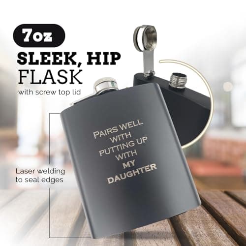 Son in Law Gifts Funny Flask, Son in Law Gifts from Mother in Law, Son-in-Law Present on Wedding Day, Presents for Daughters Boyfriend, from Father in Law, (My)