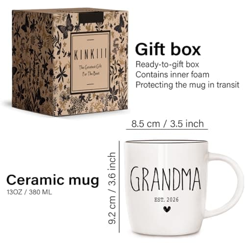 Promoted To Grandparents 2026 Mug Set, Grandma And Grandpa 2026 Ceramic Mugs, Pregnancy Announcement for Grandparent Mug Set, Grandma And Grandpa Announcement Gifts 13Oz