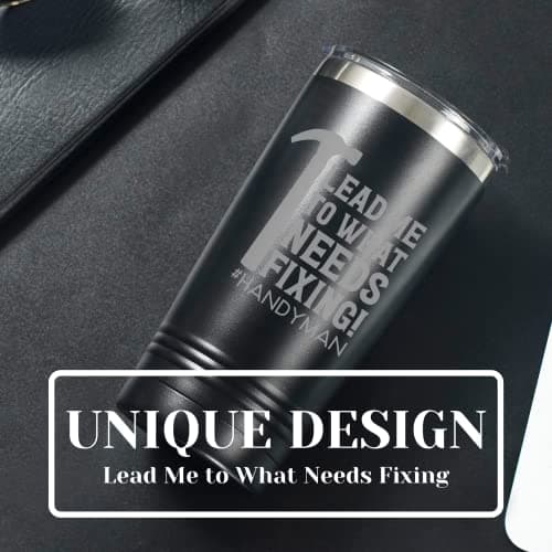 Funny Handyman gifts for Men, Handyman Gifts Idea, Best Gifts for Plumbers, 20 oz Insulated Stainless Steel Tumbler, Lead Me to What Needs Fixing