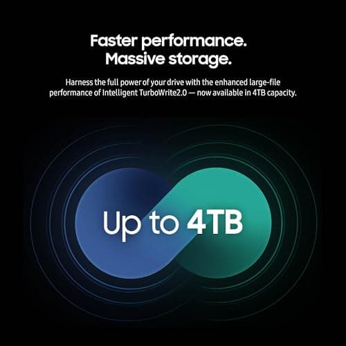 Samsung 990 EVO Plus SSD 2TB, PCIe Gen 4x4, Gen 5x2 M.2 2280, Speeds Up-to 7,250 MB/s, Upgrade Storage for PC/Laptops, HMB Technology and Intelligent Turbowrite 2.0, (MZ-V9S2T0B/AM)