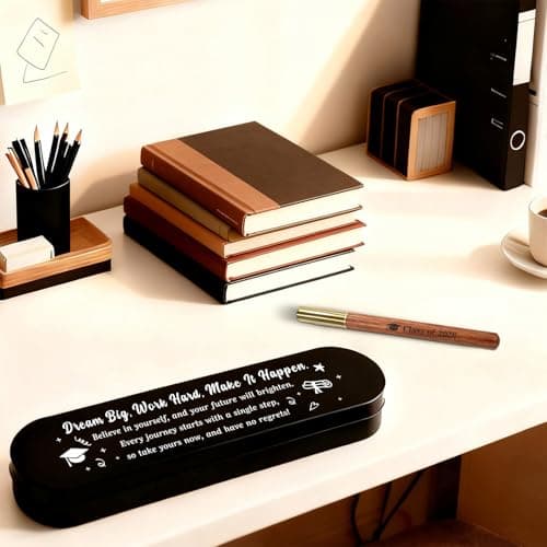 Inspirational Graduation Gifts for High School & College Graduates, Meaningful 2026 Commencement Keepsake for Him and Her Class of 2026 Engraved Wooden Gel Pen, Graduation Gift Pen with Black Box B0GQLGK1BP