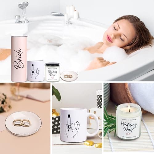 Bride To Be Gifts Box, Bridal Shower, Bachelorette Gifts For Bride, Engagement Gift For Her, Wedding Gift For Bride, Bachelor Party Gifts, Stainless Steel Tumbler Cup, Mug, Scented Candle - (Pink)