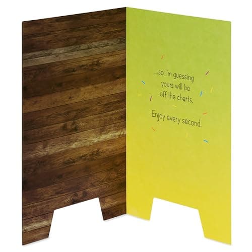 American Greetings Birthday Card (Enjoy Every Second) Sandwich Board Design B0CWVQFPKK