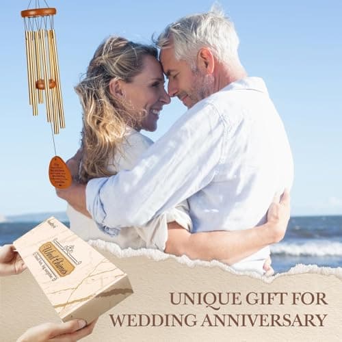 SteadStyle Happy Anniversary Decorations for Couples, Parents, Husband, Wife, Wedding Anniversary Keepsake Wind Chimes