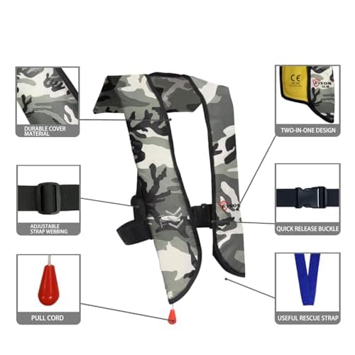 Eyson Inflatable Life Jacket Inflatable Life Vest for Adult Classic Manual