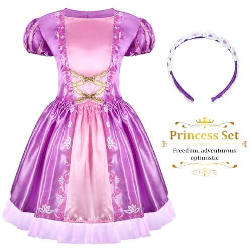 LIMIROLER Princess Dress Up Clothes for Little Girl Role Play Costume Gift Set Princess Dress Up Toys for Toddler Girls B0DF2V6NHW
