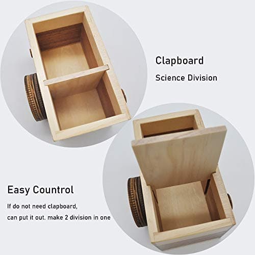 Zak-ka Camera Wooden Pencil Holder Creative Desktop Pencil Holder Stationary Makeup Organizer Decor Holder for Office Home (camera)