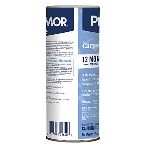 PETARMOR Home Carpet Powder for Fleas and Ticks, Protect Your Home From Fleas and Deodorizes Carpets, 16 Ounce