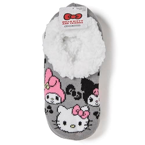 Hello Kitty womens and Friends Teddy Fur Slipper Socks
