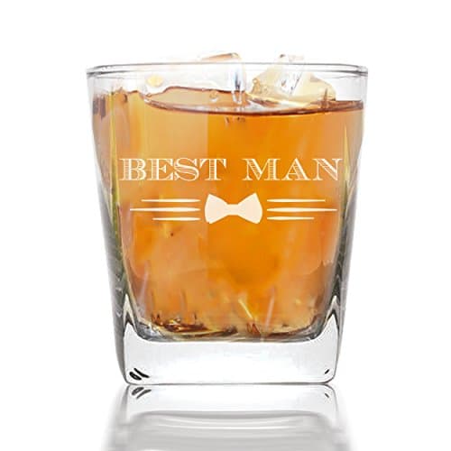 My Personal Memories Bow Tie 9 oz Whiskey Rocks Gift Glass for Groomsmen, Best Man and more (Best Man) B0BGMGY4F2