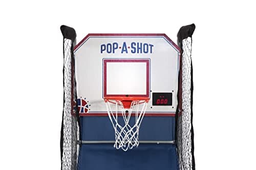 Pop-A-Shot Home Single Shot | Arcade Basketball Fun at Home | Infrared Sensor Scoring | 6 Game Modes | 4 Balls | Foldable Storage | for All Players