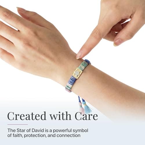 Star of David Macrame Friendship Bracelet Jewish Women Gift B07FY3824Z