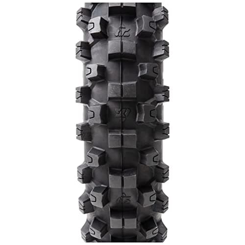 Tusk EMEX T-35® Soft/Intermediate Terrain Dirt Bike Front and Rear Tire Set – Front 60/100x14 & Rear 80/100x12 – Deep Tread Off-Road Trail Tires – Tube Type Motocross Motorcycle Tires