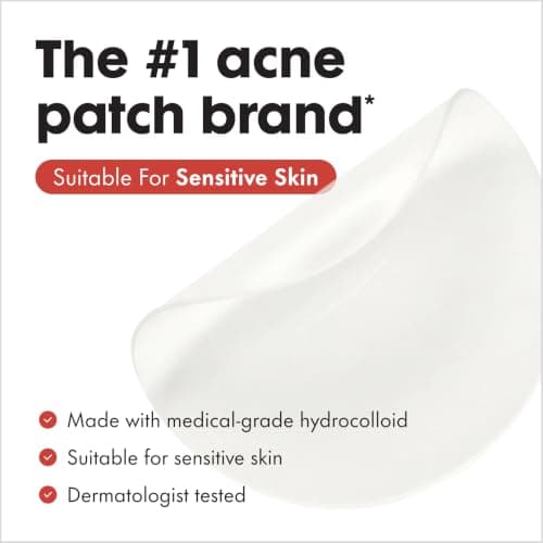 #1 Hydrocolloid Acne Patches, Shrinking Zits & Whiteheads in 1 Use, Spot Treatment, Pimple Stickers for Face Mighty Patch Hero Cosmetics Original Nighttime Acne Pimple Patches, 36 Ct B074PVTPBW