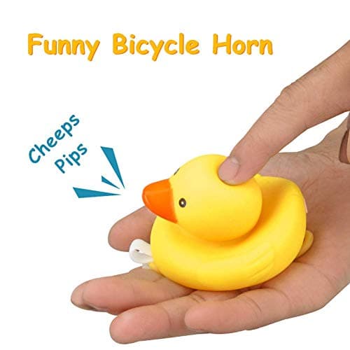 NEKRASH Duck Bike Bell, Rubber Duck Bicycle Accessories with LED Light, Cute Propeller Handlebar Bicycle Horns for Kids Toddler Children Adults Sport Outdoor B07T2HJK9K
