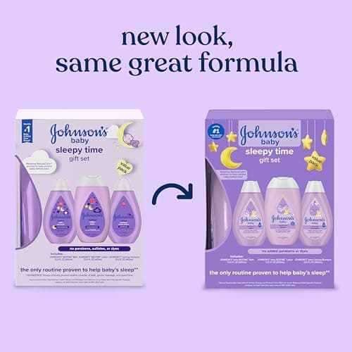 Bedtime Bath, Bedtime Lotion, & Calming Shampoo Gift Set with NaturalCalm Aromas Johnson's Baby Sleepy Time Gift Set, 3 Items B07DGPGR56