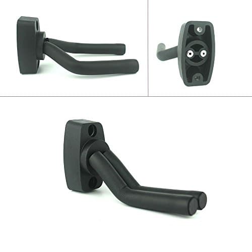 Guitar Mount Wall Hanger Stand Ukulele Wall Hook Keep Holder Mount Display 2 Pack with Guitar Picks Violin Wall Stand Mandolin Rack Bracket Bass Accessories Easy To Install(5 pack guitar picks)