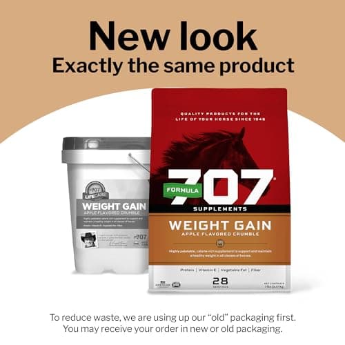 Formula 707 Weight Gain Crumble Equine Supplement, 7 lb Bag – Palatable, Calorie-Rich Nutritional Support for Hard-to-Keep and Senior Horses