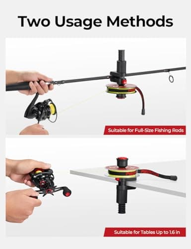 Piscifun Speed E Fishing Line Spooler, Fishing Reel Spooler Fits Rods, Line Winder for Spinning, Baitcaster and Spincast Reel