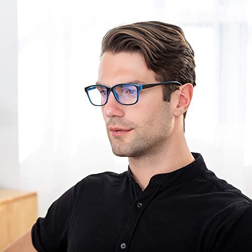 K KENZHOU Blue Light Glasses for Woman Men Bluelight Blocking Glasses for Computer Gaming Phones,Anti Eye Strain & UV Glare