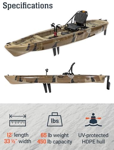 Brooklyn 12.0 Pro Single Pedal Kayak by BKC