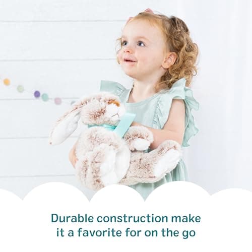 Melissa & Doug Burrow Bunny Stuffed Animal Plushie with Big Feet, Floppy Ears & Fluffy Tail, Adorable Pretend Play Toddler Toys for Girls & Boys 3+