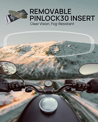 ILM Motorcycle Helmets Full Face with Anti-Fog Pinlock for Cascos para Motos Snowmobile Mens Women Heated Shield Compatible DOT Model 129