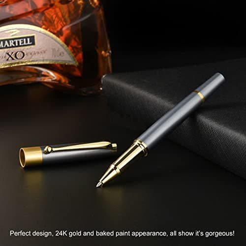 YIVONKA Ballpoint Pen Black Refill,Luxury Ballpoint Line width 0.5mm,Best Ball Pen Gift Set for Men & Women Professional Executive,Office,Nice BallPens Classy Gift Box (Blue)