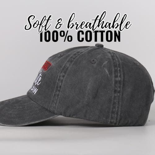 InnoBeta Son in Law Gifts Cap for Father's Day, Funny Adjustable Embroidered Hat Gifts for Birthday, Christmas, Gray, I'm The Favorite Son in Law