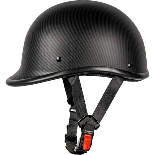 Yesmotor Vintage Motorcycle Half Helmet - Lightweight Low Profile Open-Face Half-Face Helmet – DOT Approved