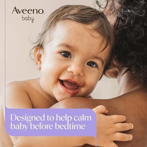 Soothing Baby Wash & Body Lotion, Lavender & Vanilla Scent, Formulated with Oat Extract, Helps Calm Baby Before Bedtime Aveeno Baby Calming Comfort Bath & Body Lotion Set, 2 Items B01C8BR0CO