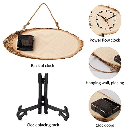 Grandpa Birthday Gifts from Grandkids, Christmas Fathers Day Birthday Gift for Grandfather, DIY Engraved Clock for Home Decor BeauGift Grandpa Gifts, Wooden Clock Birthday Gifts for Grandpa Grandfather B0F8Q4Z8QC