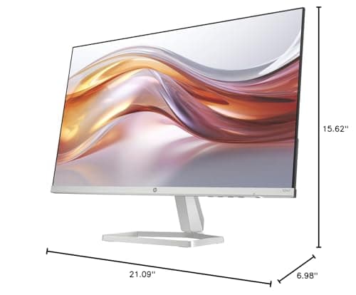 HP 24" 100Hz 300 nits IPS FHD (1920x1080) Monitor (Replaces M24f) w/Docztorm Hub USB Port Expander, Flicker-Free, Adjustable Tilt, 1x HDMI 1.4, 1x VGA, Black/Silver (2026 Latest Model)